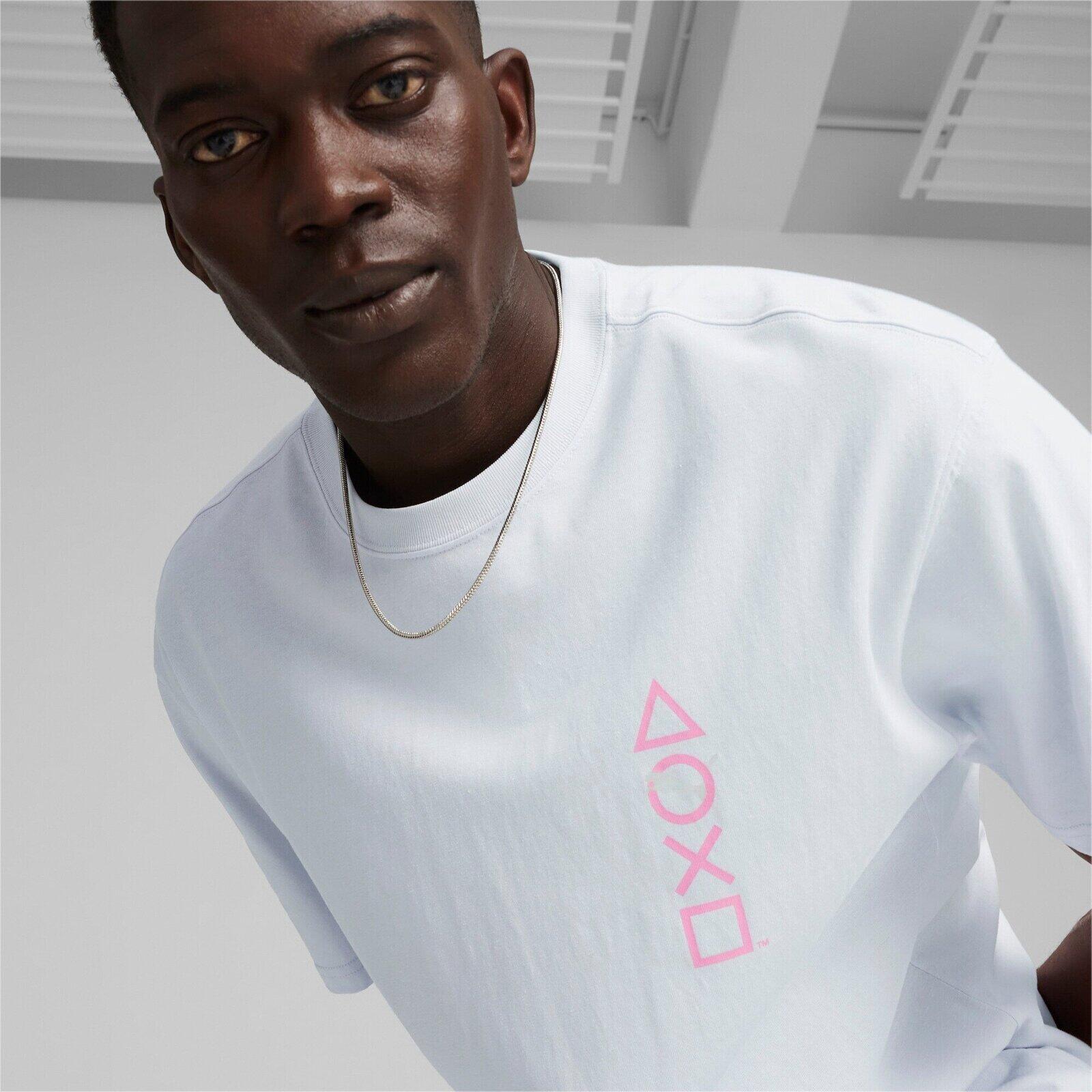 Maglietta Puma X Playstation Elevated Tee, Bianca, Uomini 4/5