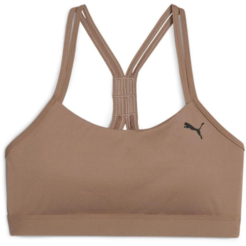 Bustiera femei Puma 4keeps Ultrabare Strappy Bra, Maro