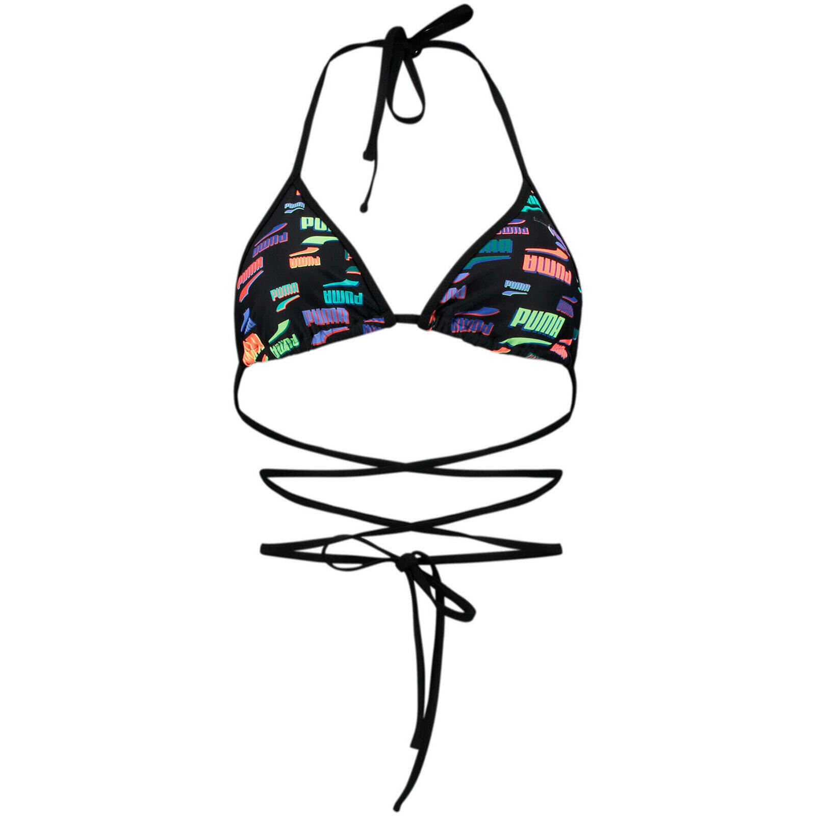 PUMA Badkamer bovenkant Puma Swim Women Wrap Triangle 1p, Zwart, Dames