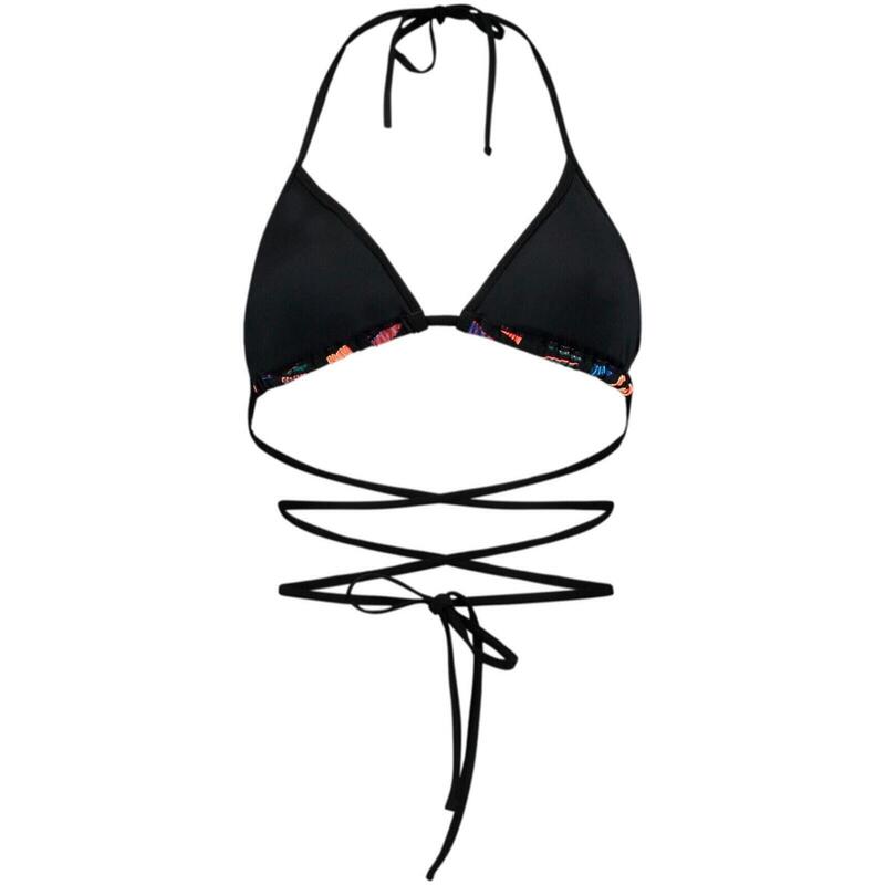 Top baie femei Puma Swim Women Wrap Triangle 1p, Negru