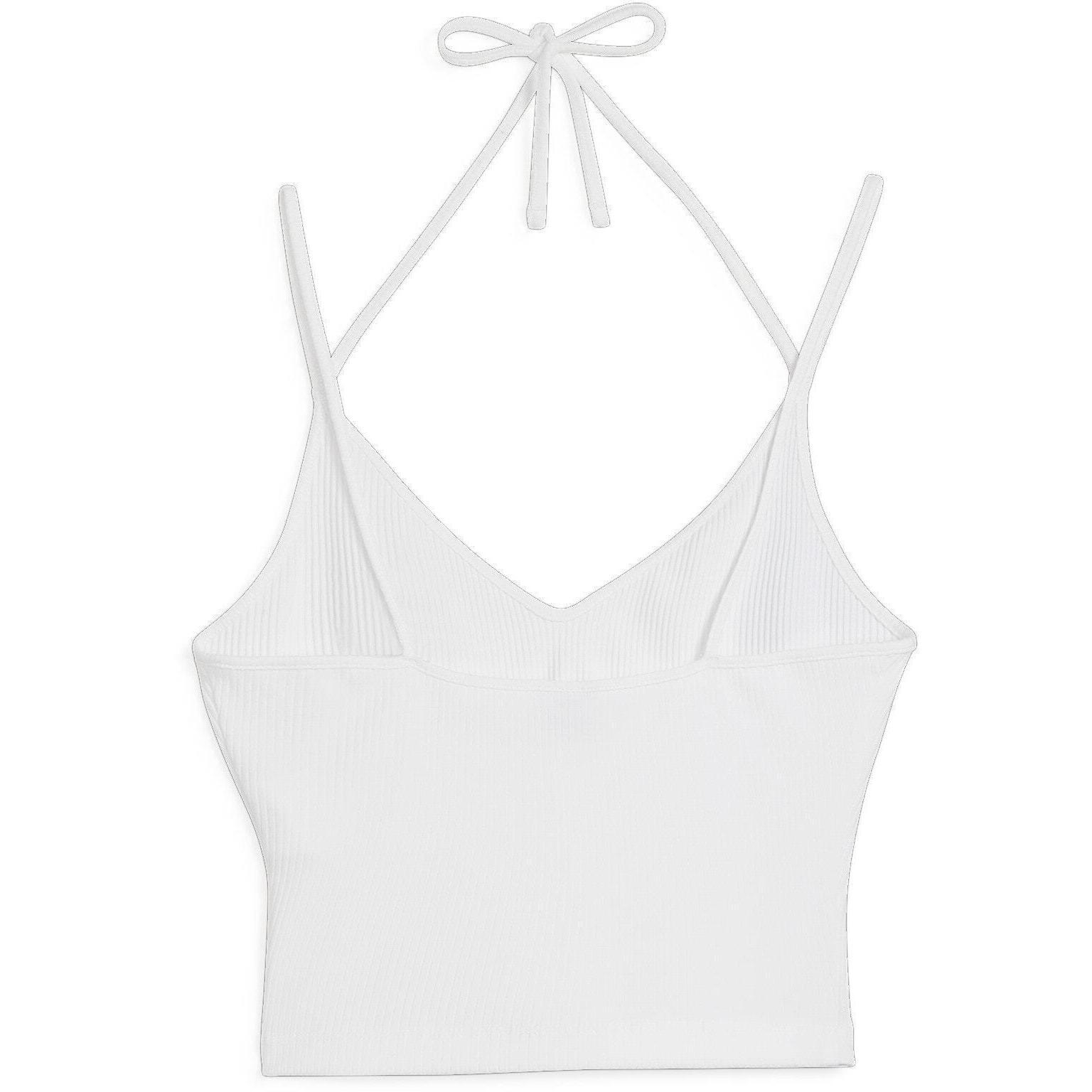 Maillot de corps Puma Classics Ribbed Crop Top, Blanc, Femmes 2/2