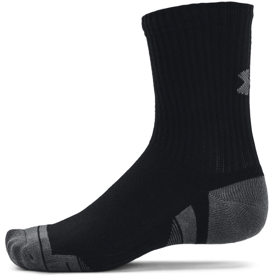 CHAUSSETTES Under Armour Performance Cotton 3P, Noir, Unisexe 3/4