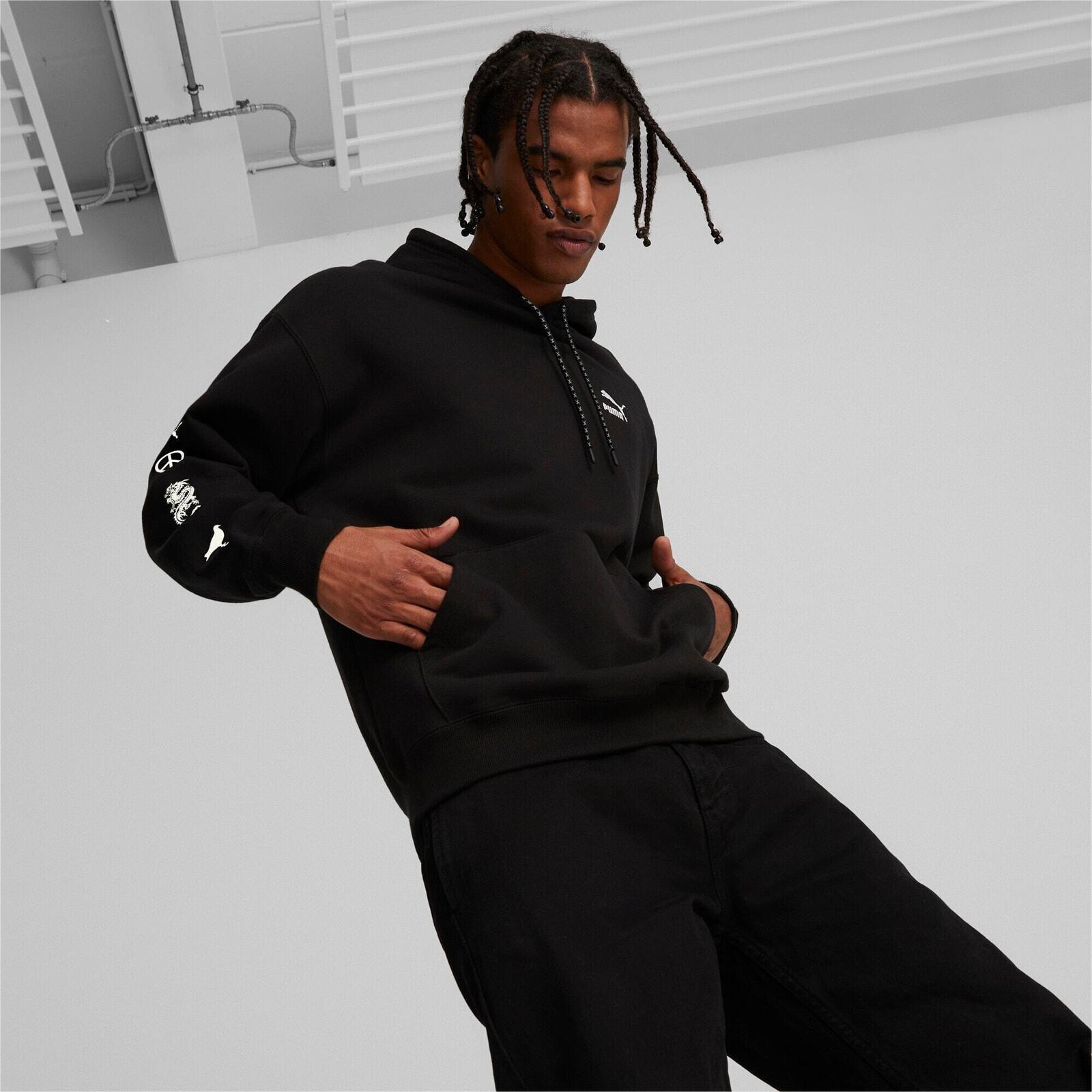 Capot Puma X Staple Graphic Hoodie Tr, Noir, Hommes 5/5
