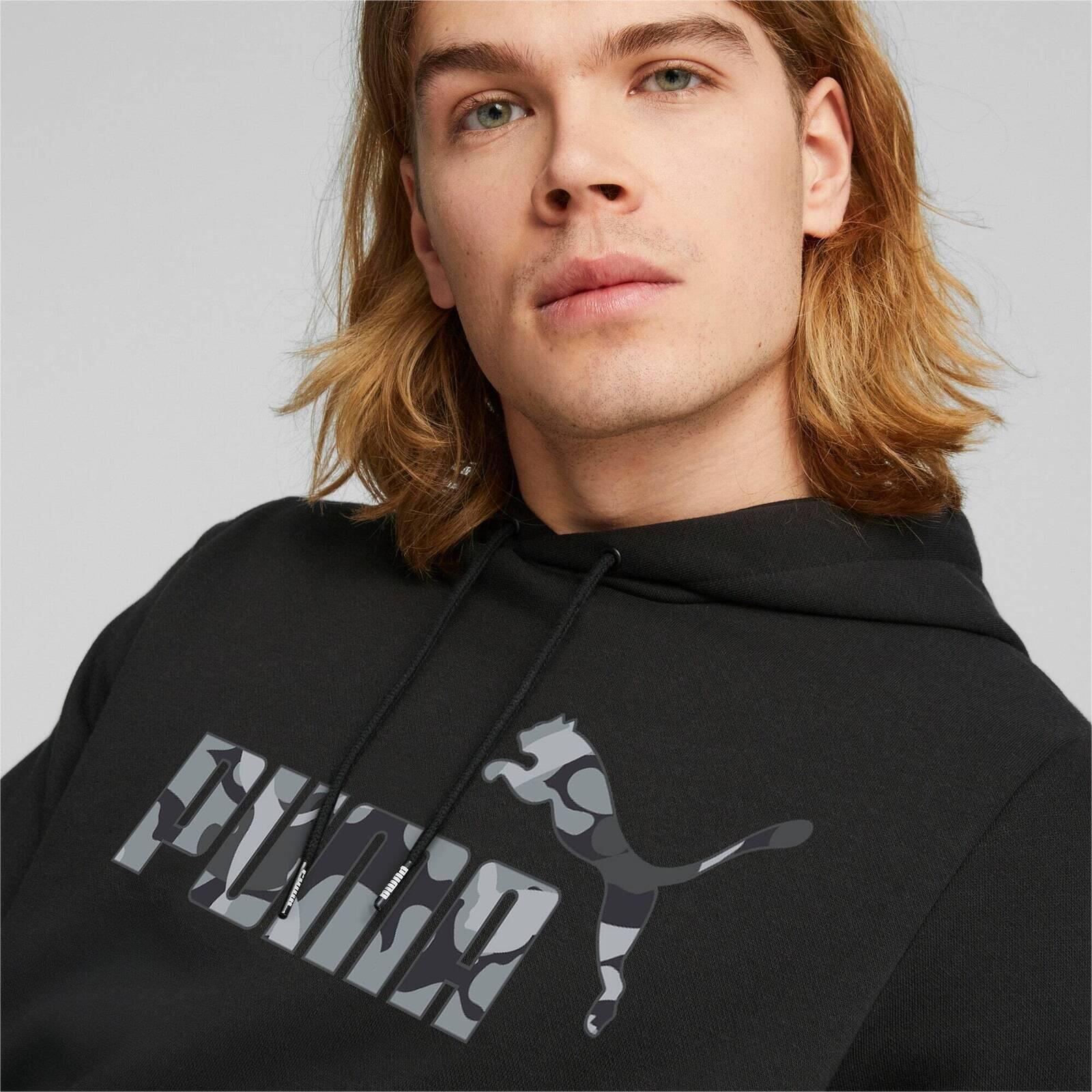 Capot Puma Ess Camo Graphic Hoodie Fl, Noir, Hommes 4/5