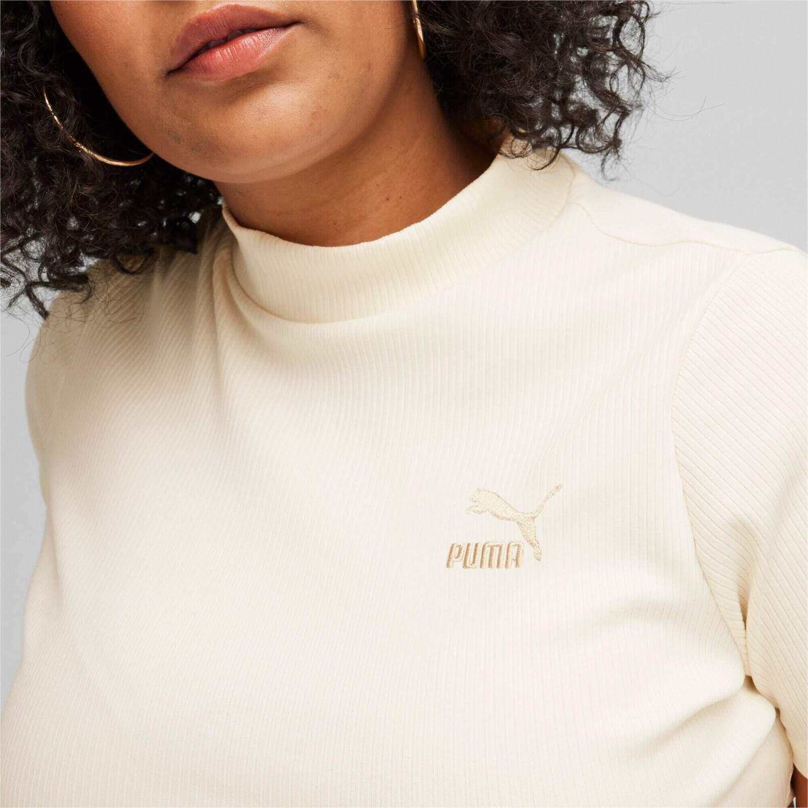 Vestido Puma Classics Ribbed Dress, Bege, Mulher 4/5