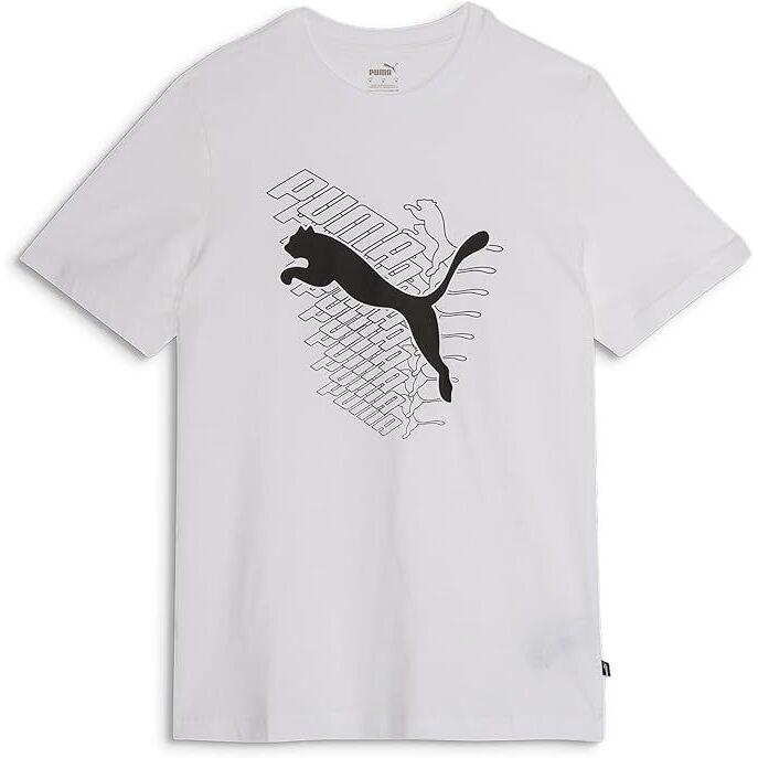 T-shirt Puma Graphics Cat Tee, Blanc, Hommes 1/2