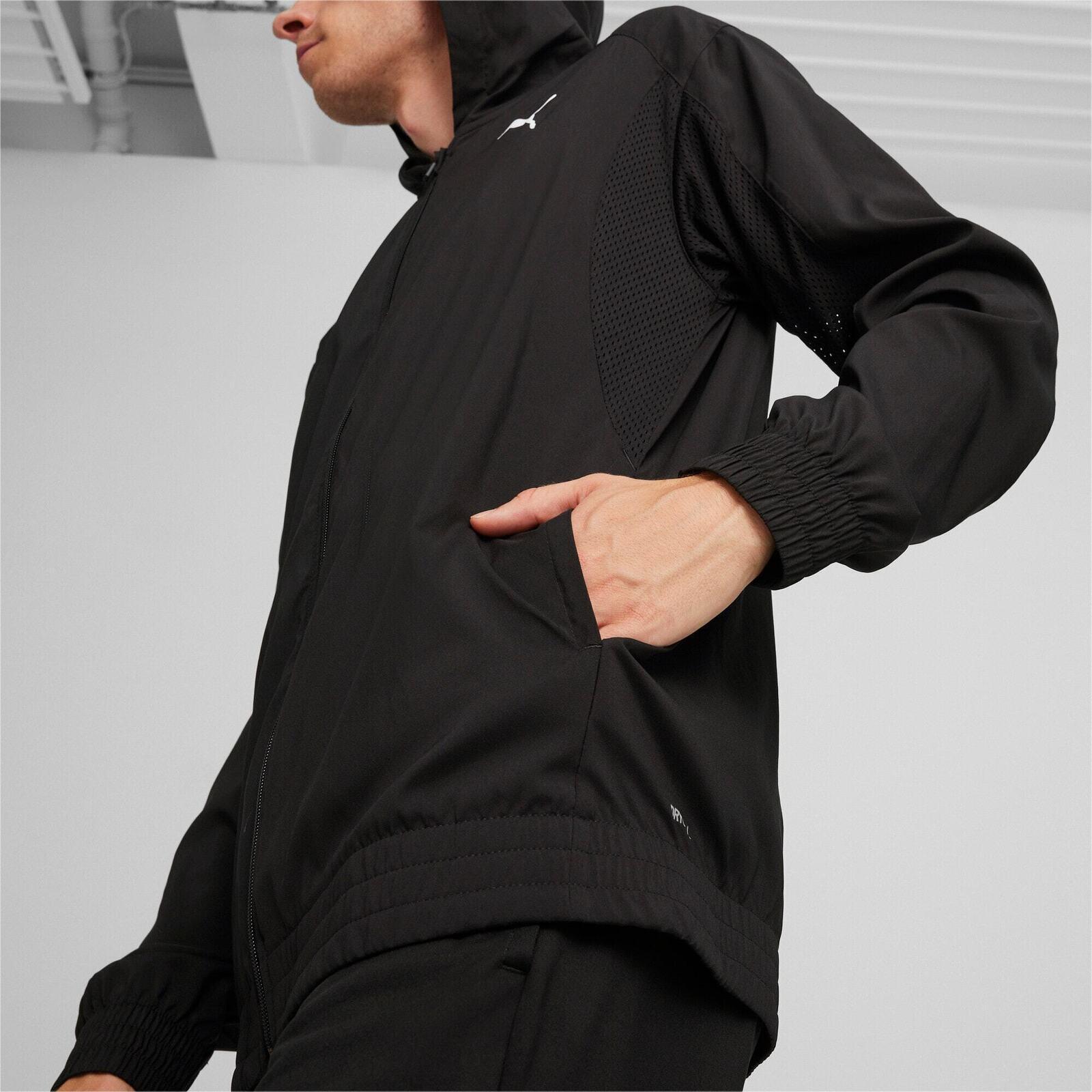Giacca Puma Fit Woven Full Zip Jacket, Nero, Uomini 4/5