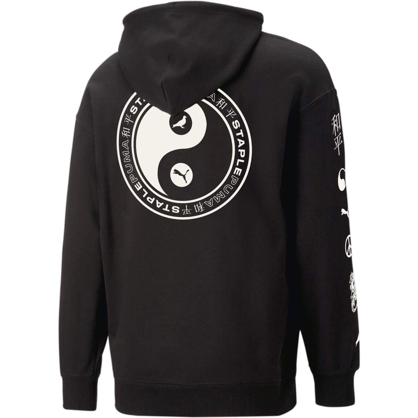 Capot Puma X Staple Graphic Hoodie Tr, Noir, Hommes 2/5