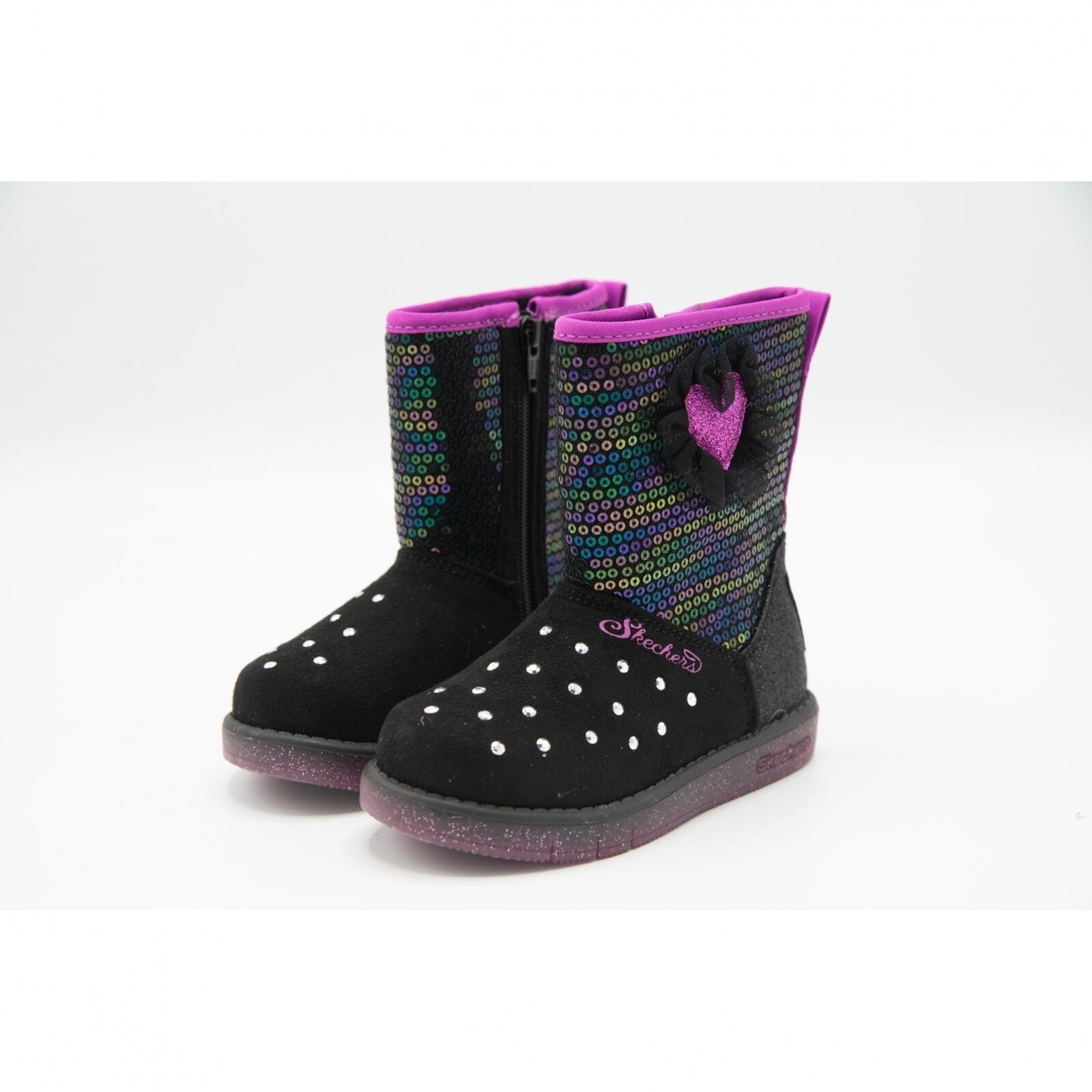 Bottes Skechers Twinkle Toes Glitzy Glam, Noir, Enfants 3/5