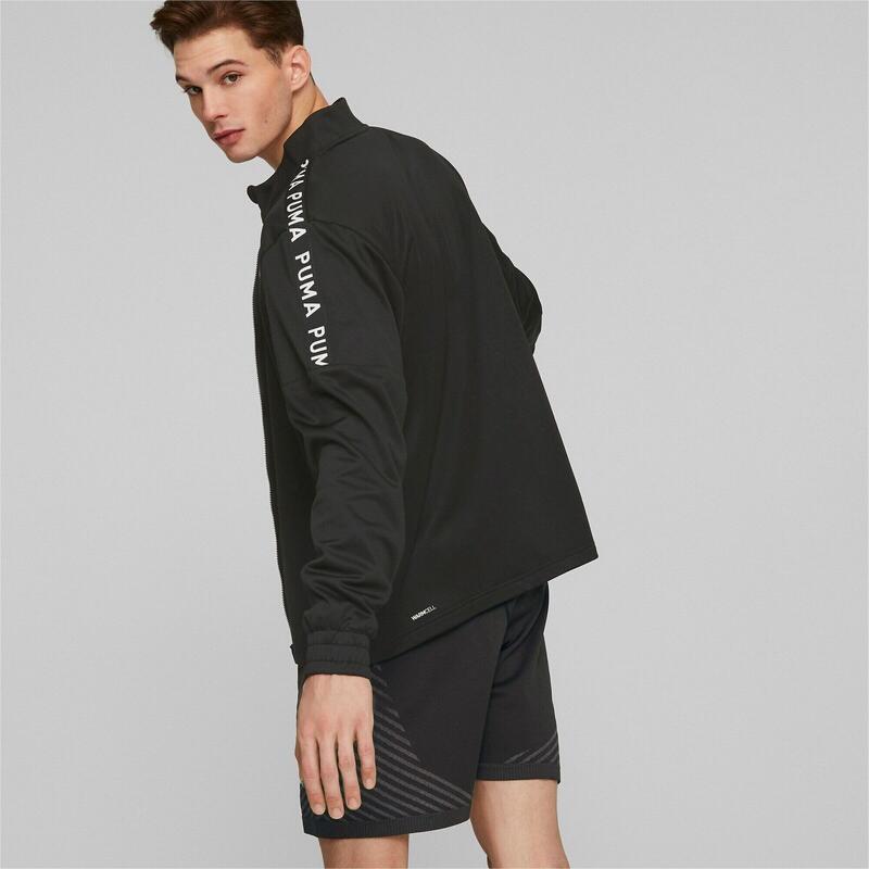 Jacheta barbati Puma Fit Lightweight Powrfleece Full Zip, Negru