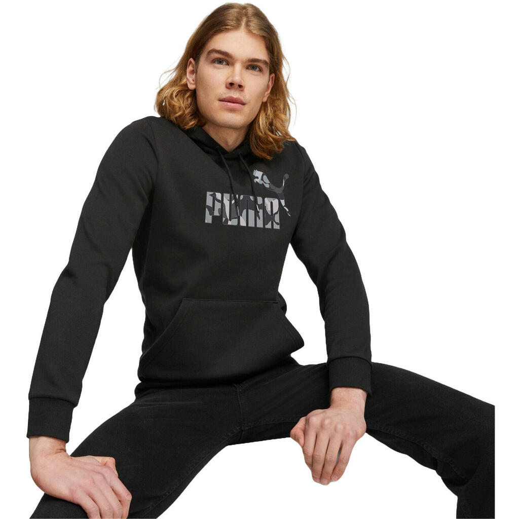 Hood Puma Ess Camo Graphic Hoodie Fl, Black, Men