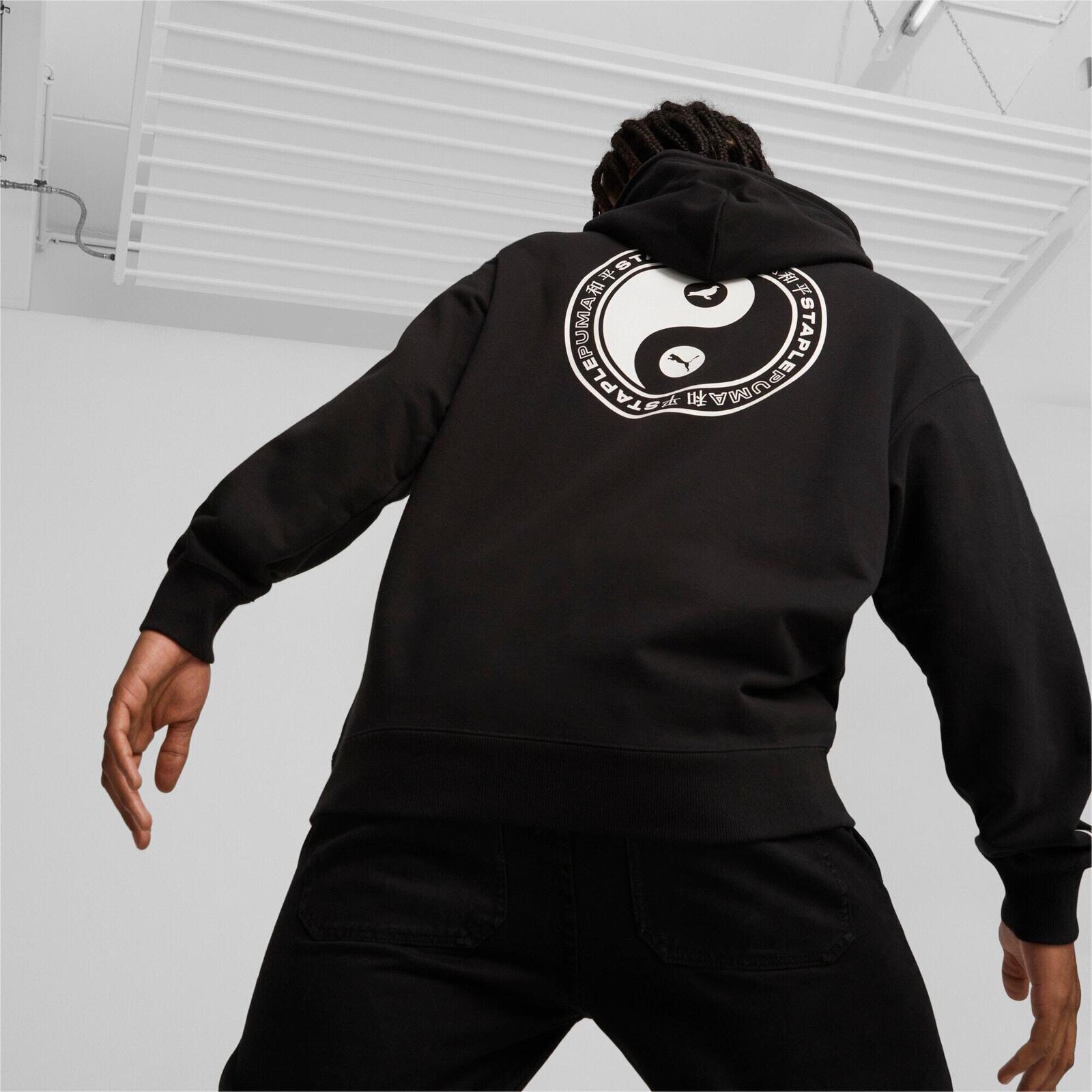 Capot Puma X Staple Graphic Hoodie Tr, Noir, Hommes 4/5
