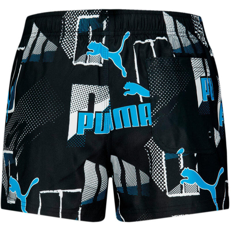 Pantaloni scurti barbati Puma Swim Men Print Logo Short, Albastru