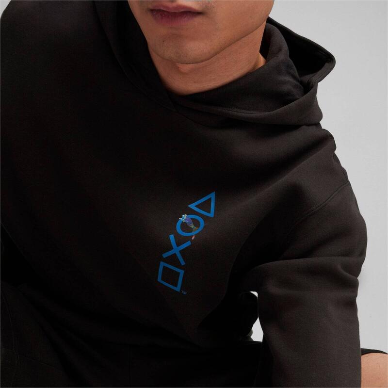 Kap Puma X Playstation Graphic Hoodie, Zwart, Mannen