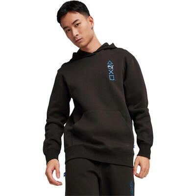 Kap puma x playstation graphic hoodie, zwart, mannen