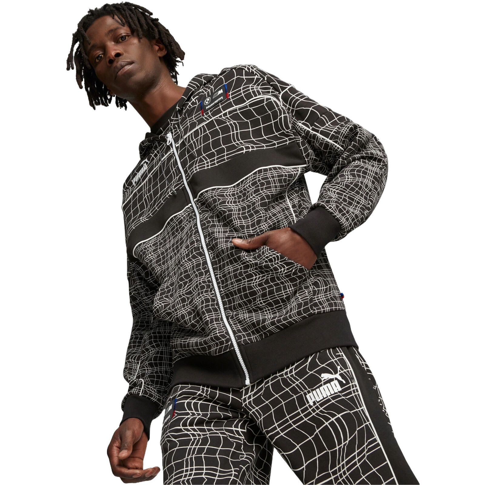 Puma - Capot Puma Bmw Mms Camo Sds Hooded Sweat Jacket, Noir, Hommes - Sweat-shirt - Noir - 42 M/l - Decathlon