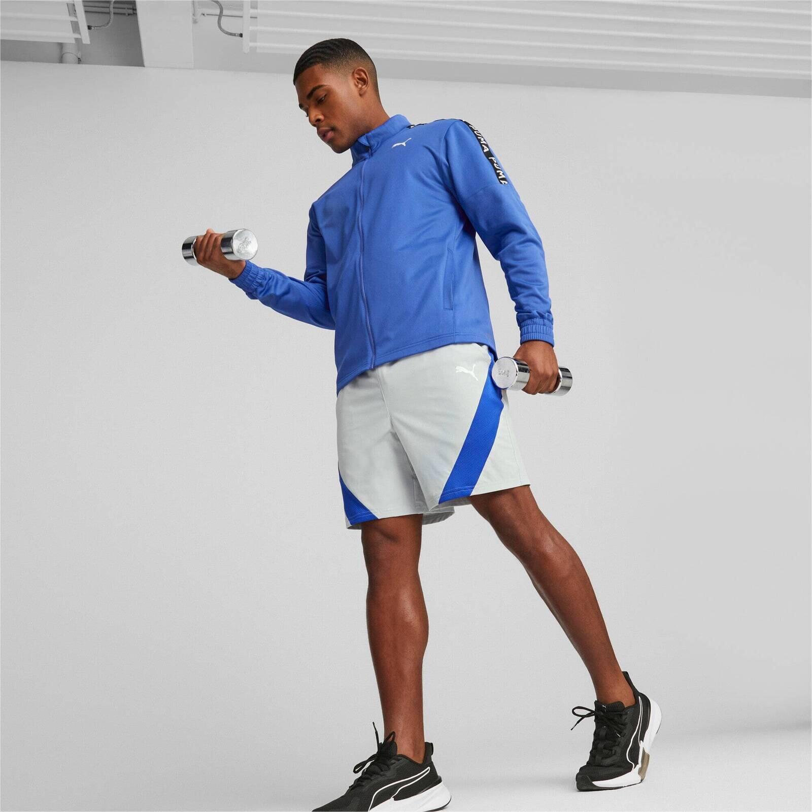 Giacca Puma Fit Lightweight Powrfleece Full Zip, Blu, Uomini 4/5