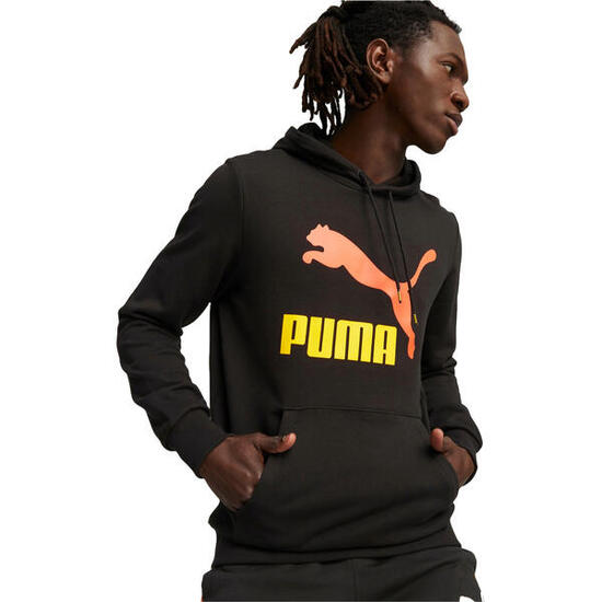 Sudadera Puma Classics Logo Hoodie S Tr, Negro, Hombre