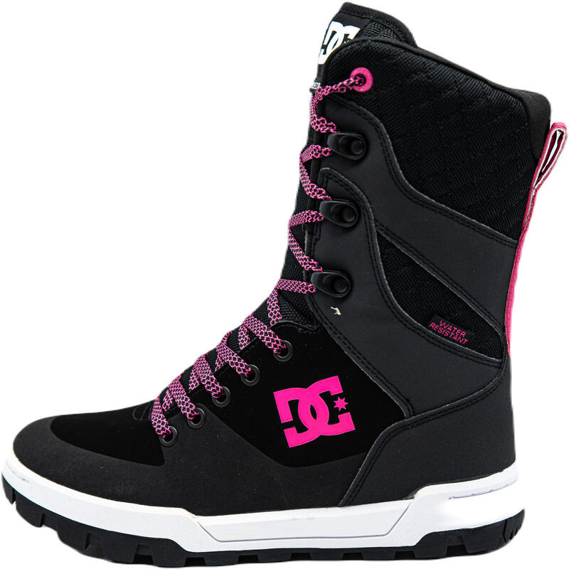 Bottes DC Shoes Nadene High Leg Leather Lace-up, Noir, Femmes