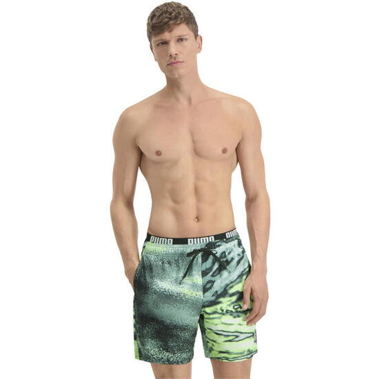 Kurze Hose Puma Swim Men Luminous Mid Shorts 1p Sea, Grün, Herren