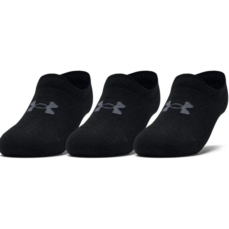 Sosete unisex Under Armour Essential Ultralowtab 3pk, Negru