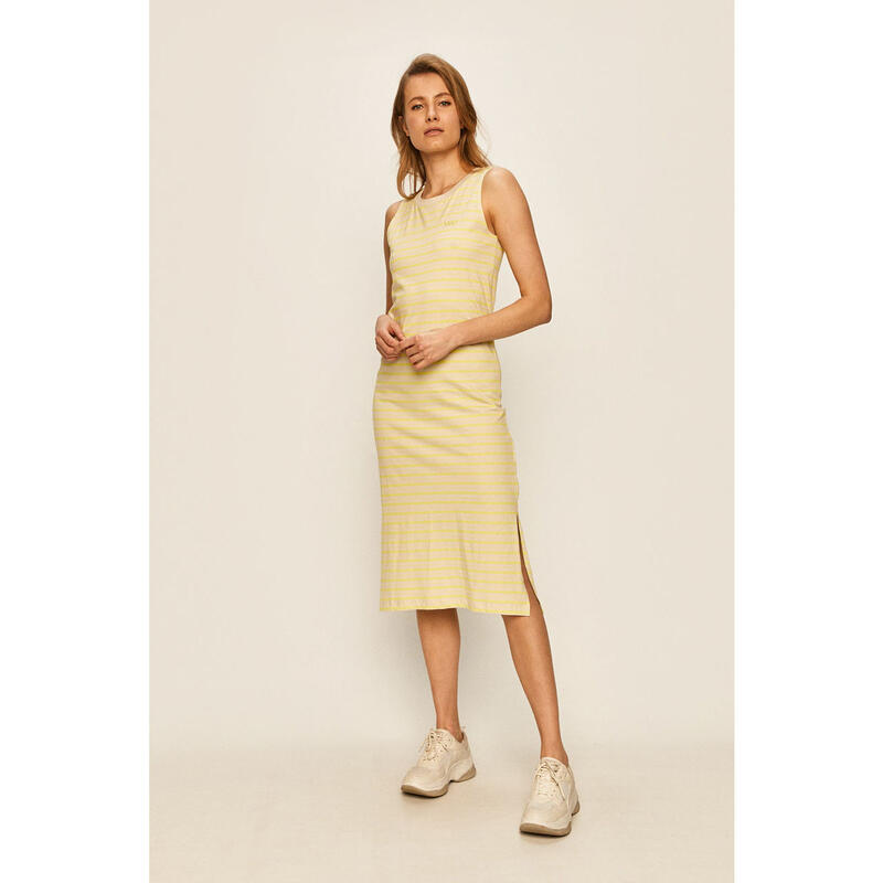 Rochie femei Vans Mini Ckeck Midi, Galben