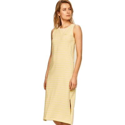 Vestir Vans Mini Ckeck Midi, Amarillo, Mujer