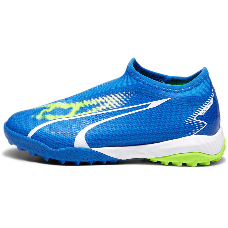 Ghete de fotbal copii Puma Ultra Match Ll Tt Mid Jr, Albastru