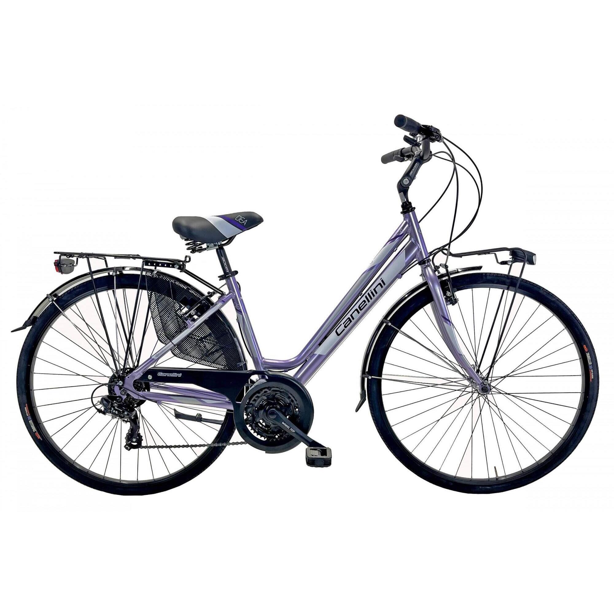 Rower miejski Canellini DEA Aluminium damski - Fioletowy