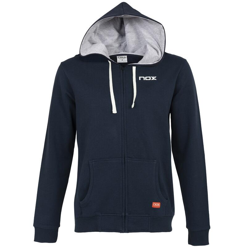 SUDADERA CAPUCHA TOUR NOX AZUL MARINO LETRAS BLANCAS