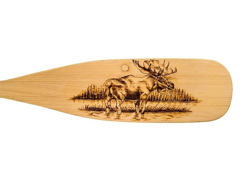 Pagaj John Paddle Beavertail Ozdoba Wypalany - Moose