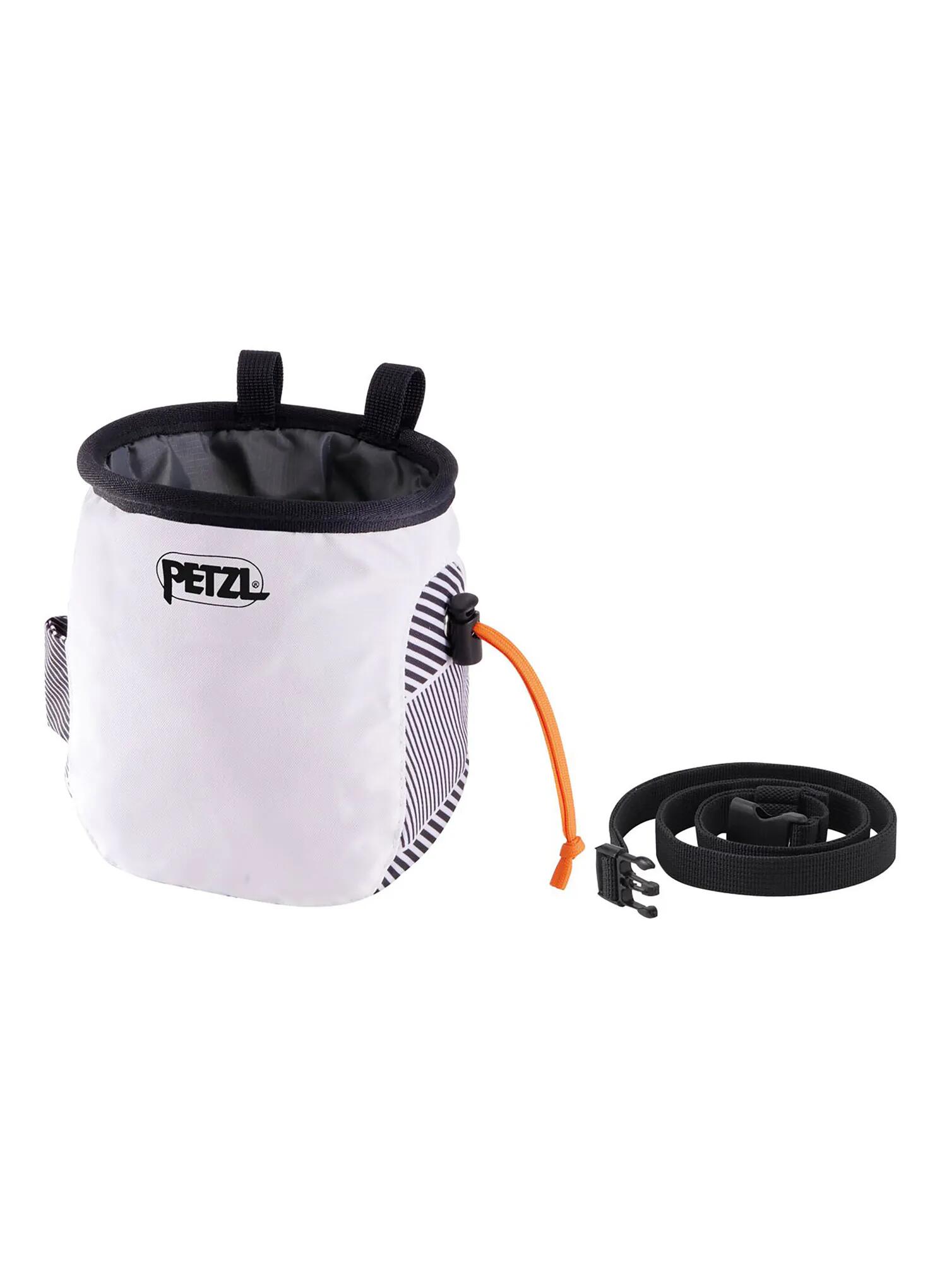 Sac à magnésie Petzl Saka blanc léger avec ceinture ajustable 2/2