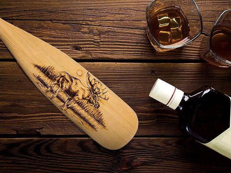 Pagaj John Paddle Beavertail Ozdoba Wypalany - Moose 6/7