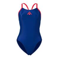 Aqua Sphere Women's Essentials Wide Back Swimsuit - Navy Blue / Red 4/5