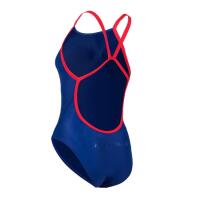 Aqua Sphere Women's Essentials Wide Back Swimsuit - Navy Blue / Red 5/5