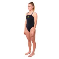 Aqua Sphere Essential badpak met strikbandjes - Zwart/Geel - Maat 40 4/5