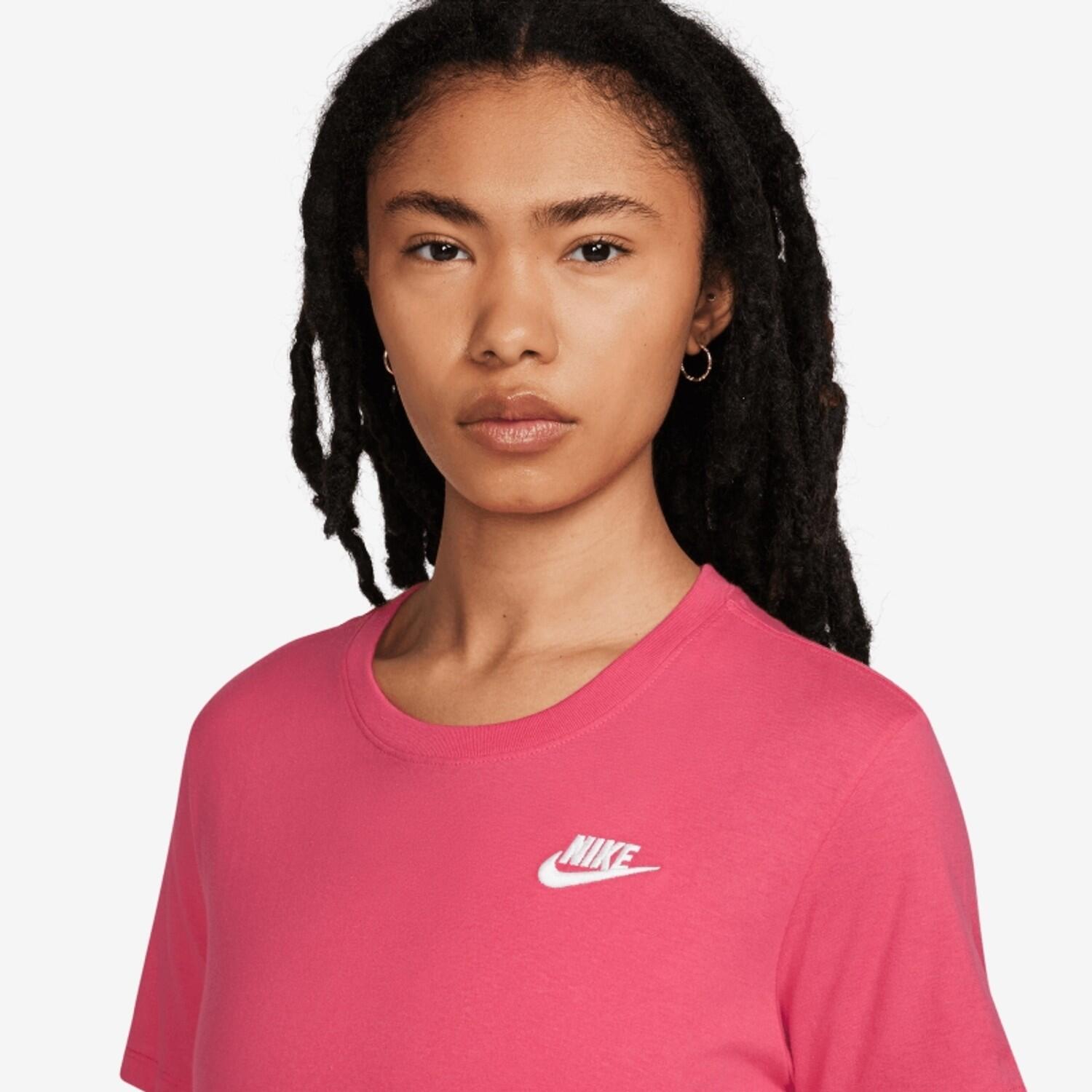 T-shirt donna nike club essentials - rosa 3/3