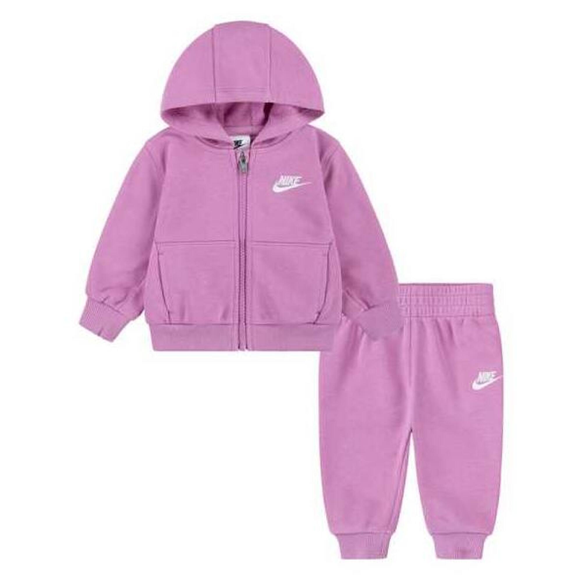 Tuta bambina nike lbr fz club set - rosa