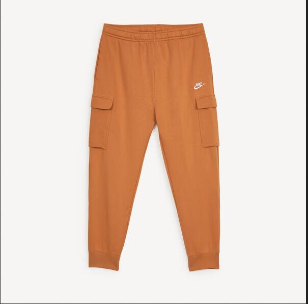 Pantalone uomo nike cargo club fleece - marrone 5/5