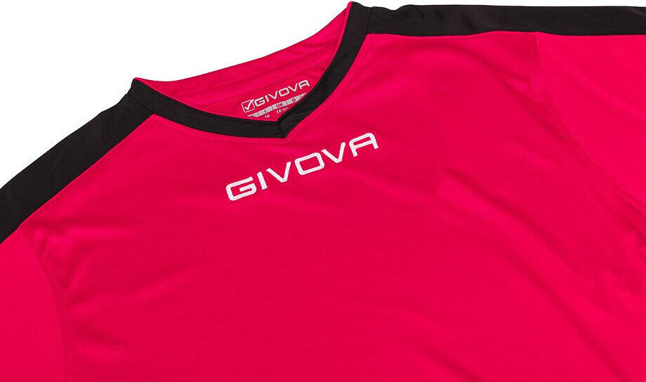 T-shirt uomo givova rosso/nero 3/4