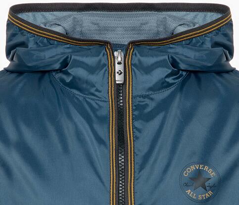 Converse core windbreaker chaqueta cortavientos para niños - azul 2/4