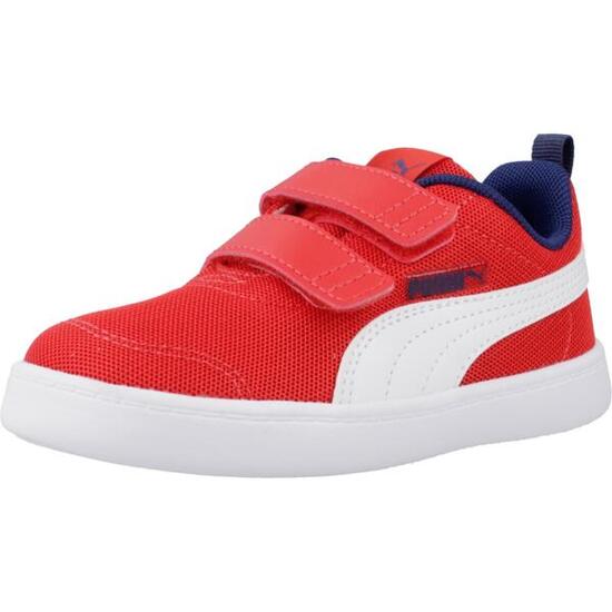 Zapatillas Marcha Bebé Puma Courtflex V2 Mesh V Rojo