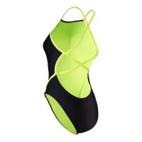 Maiô ajustável Aquasphere Essential Diamond Back - Preto/Amarelo - Tamanho 38 4/6