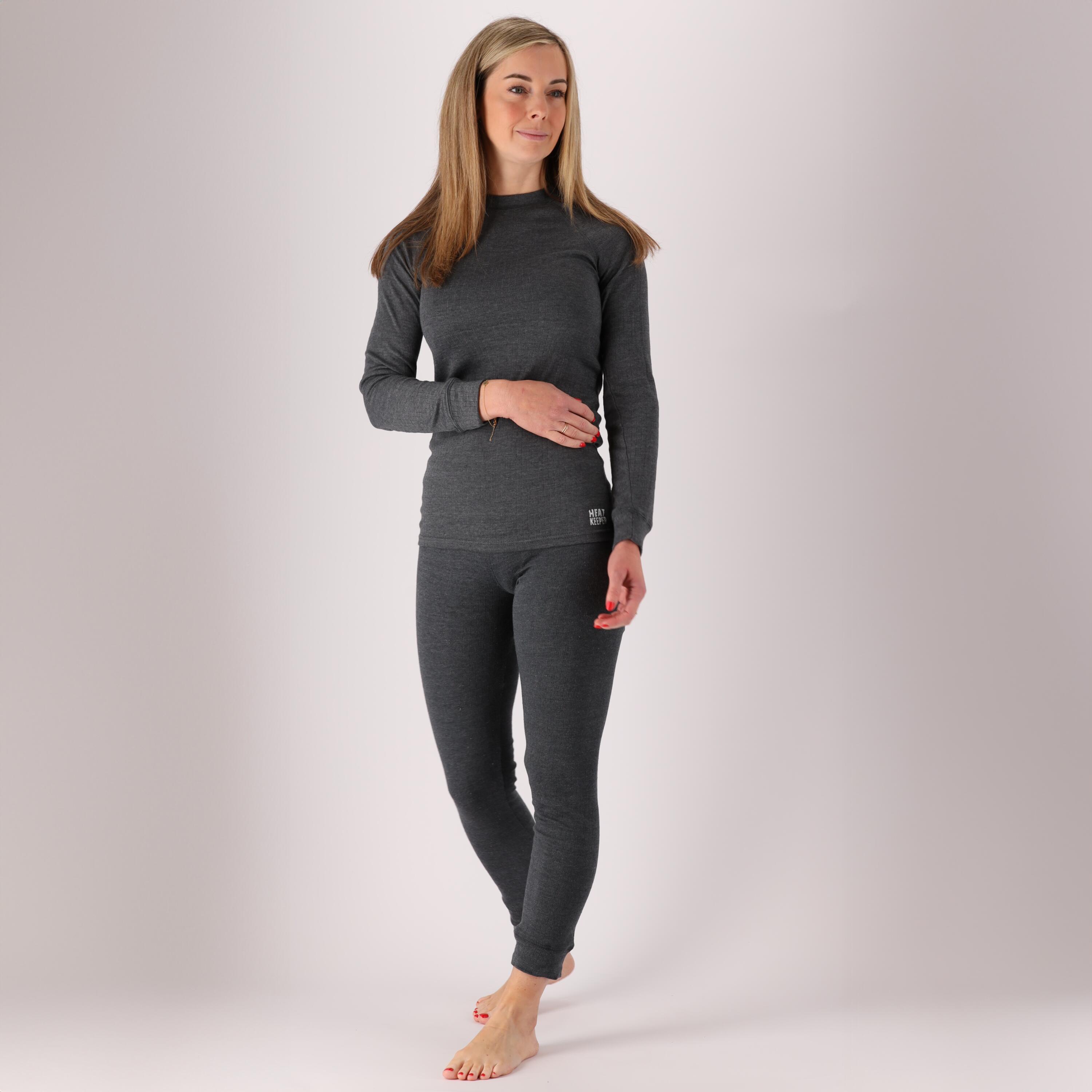 Heat Keeper - Pantalon/chemise Thermique Dames - Ensemble - Anthracite - Sous Vêtement Bas - Gris|marron - 42 M/l - Decathlon