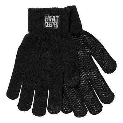 Heatkeeper - gebreide thermo sporthandschoenen kinderen - zwart - 1-paar