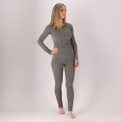 Xtreme - Thermohose Damen - Grau - Premium Merinowolle 1-teilig - Wolle