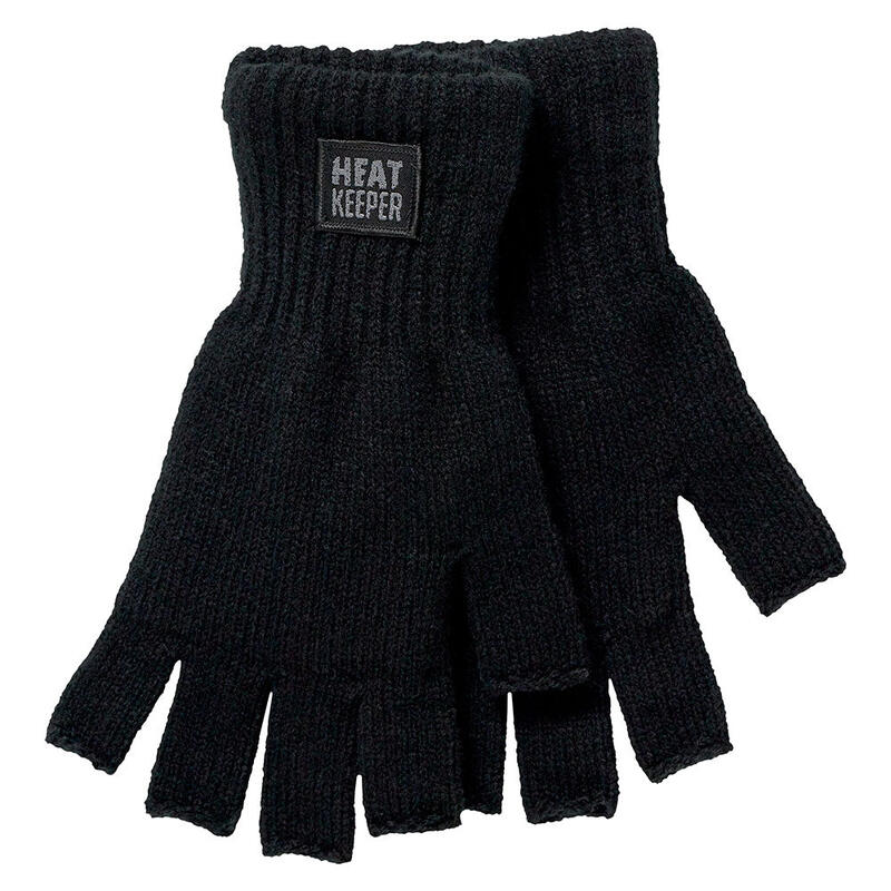 Heatkeeper - Gants thermiques sans doigts pour hommes - Noir - 1 paire