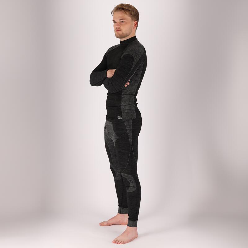 Heatkeeper - Pantalon thermique pour hommes - Noir - 4 pièces