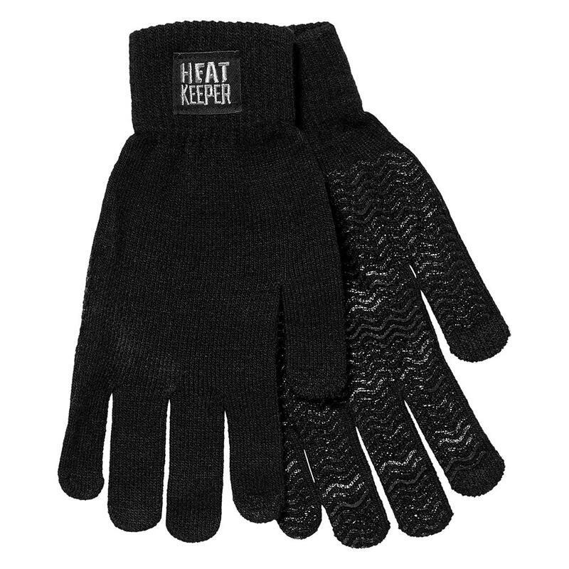 Heatkeeper - Gebreide sporthandschoenen heren - Zwart - 1-Paar