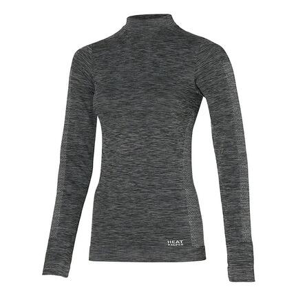 Schwarzes Damen-Thermoshirt mit langen Ärmeln. Für alle Sportarten geeignet.
